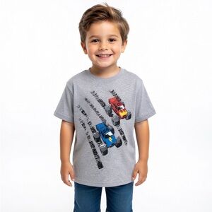 Boy’s Monster Truck Short Sleeve Graphic Tee Shirt